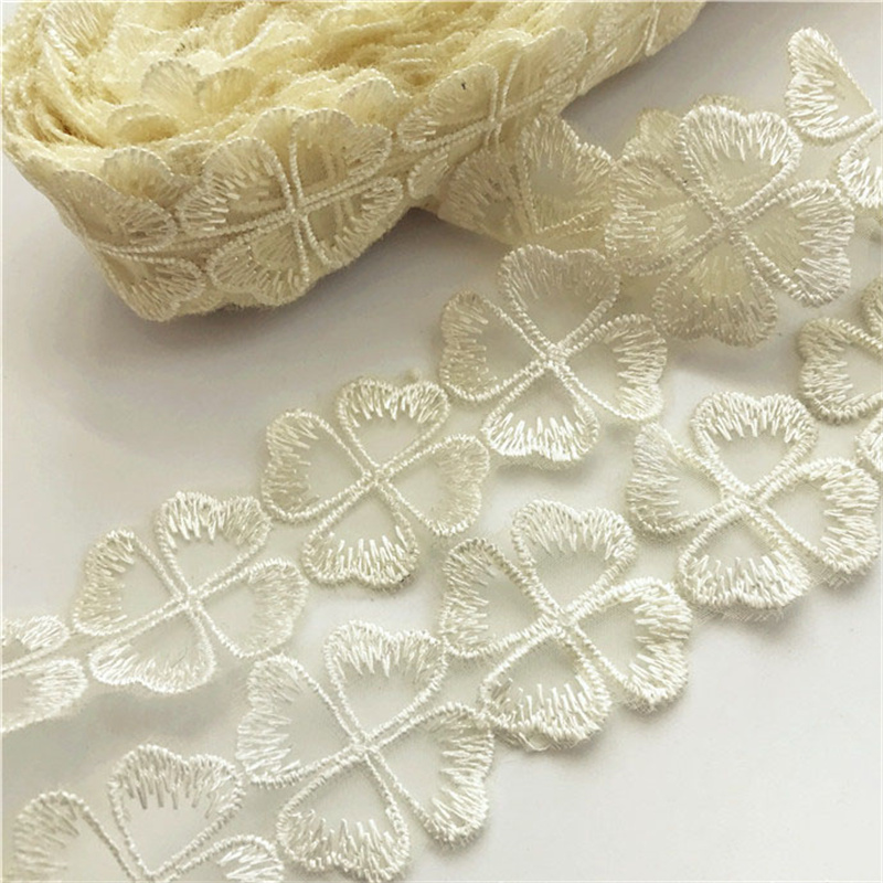 Organza Embroidery Lace Clothing Accessories Multicolor Lace Clover Diy Handmade Coat and Cap Accessories - 图片 9