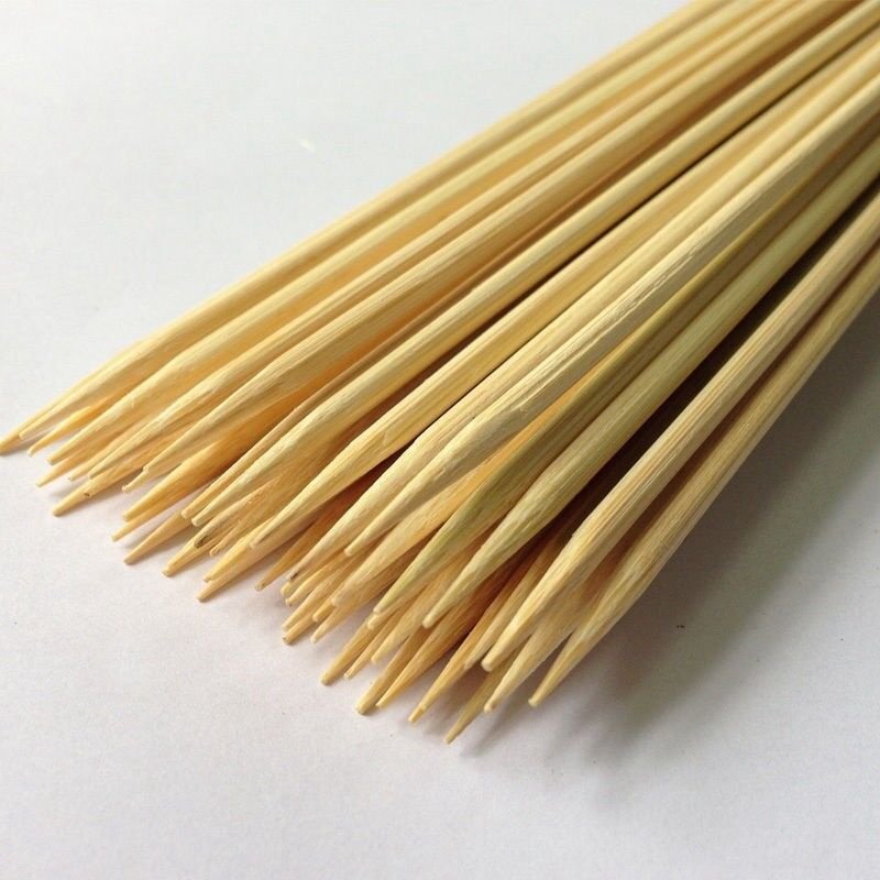 12-Inch Bamboo BBQ Skewers Sticks 180pcs For Barbecue Kebab Fruit Wooden Sticks - 图片 6