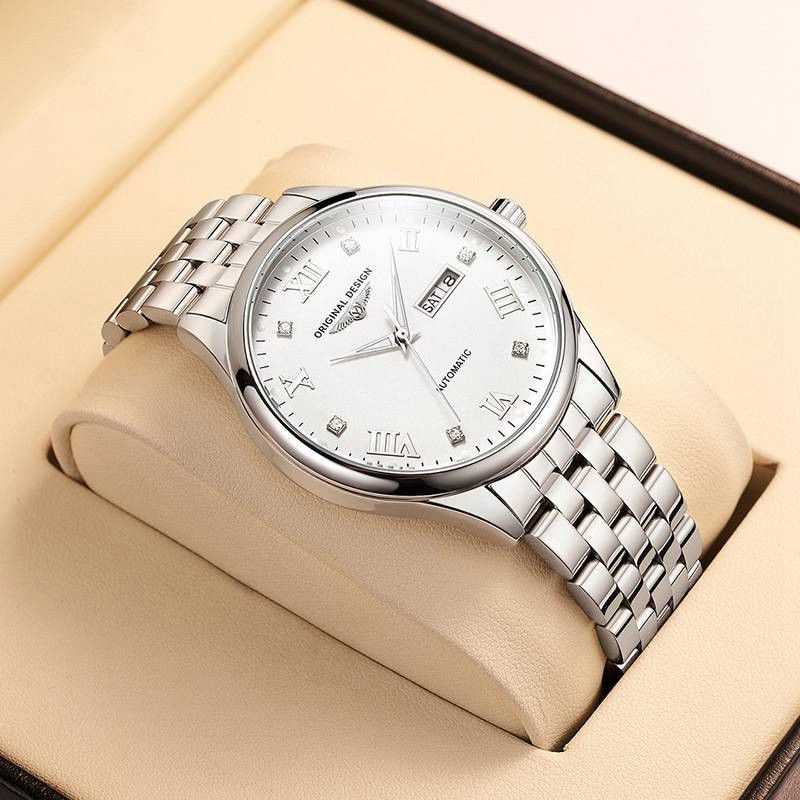 Men's Watch Swiss Mechanical Watch Automatic Solid Steel Belt Business Men's - 图片 11