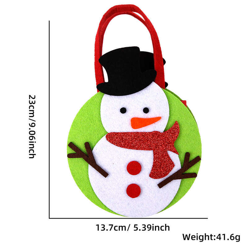 New Arrival Felt Christmas Handbag Christmas Eve Apple Bag Christmas Decorations Cartoon Elk Candy Bag - 图片 16