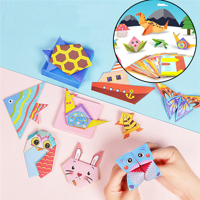 54 Pages Montessori Toys DIY Kids Craft Toy 3D Cartoon Animal Origami Handcraft Paper Art Learning Educational Toys for Children - Image 14