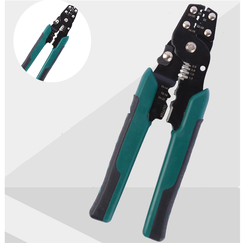 8" Ratchet Crimper Plier Cable Wire Electrical Crimp Tool Terminals Crimping Kit - 图片 14