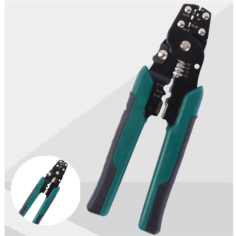 8" Ratchet Crimper Plier Cable Wire Electrical Crimp Tool Terminals Crimping Kit - 图片 15
