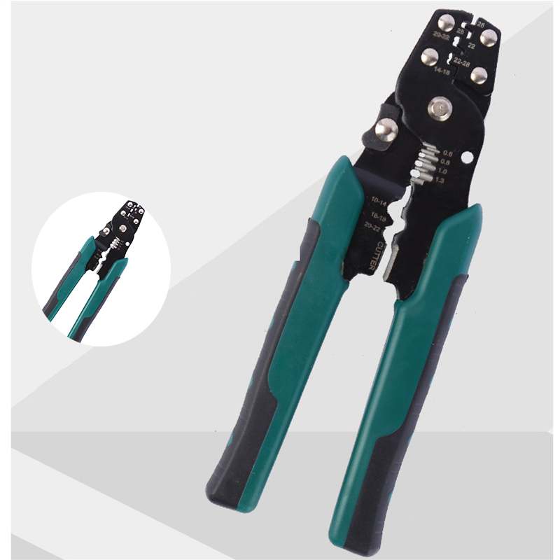 8" Ratchet Crimper Plier Cable Wire Electrical Crimp Tool Terminals Crimping Kit - 图片 16