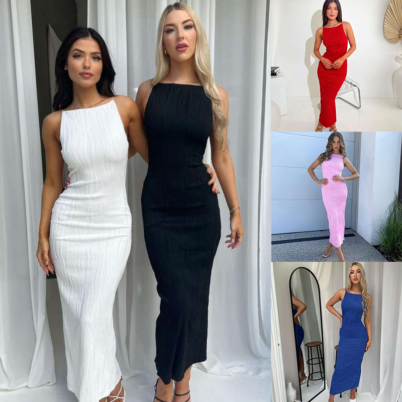 Summer Fashion Three-Dimensional Line Sexy Sling Slim Fit Dress Women's Clothing - 图片 18