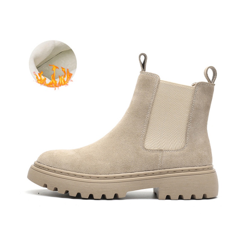 Smile Circle Ankle Boots Suede Leather women Flat platform Short Boots Ladies shoes fashion Autumn winter boots - 图片 23