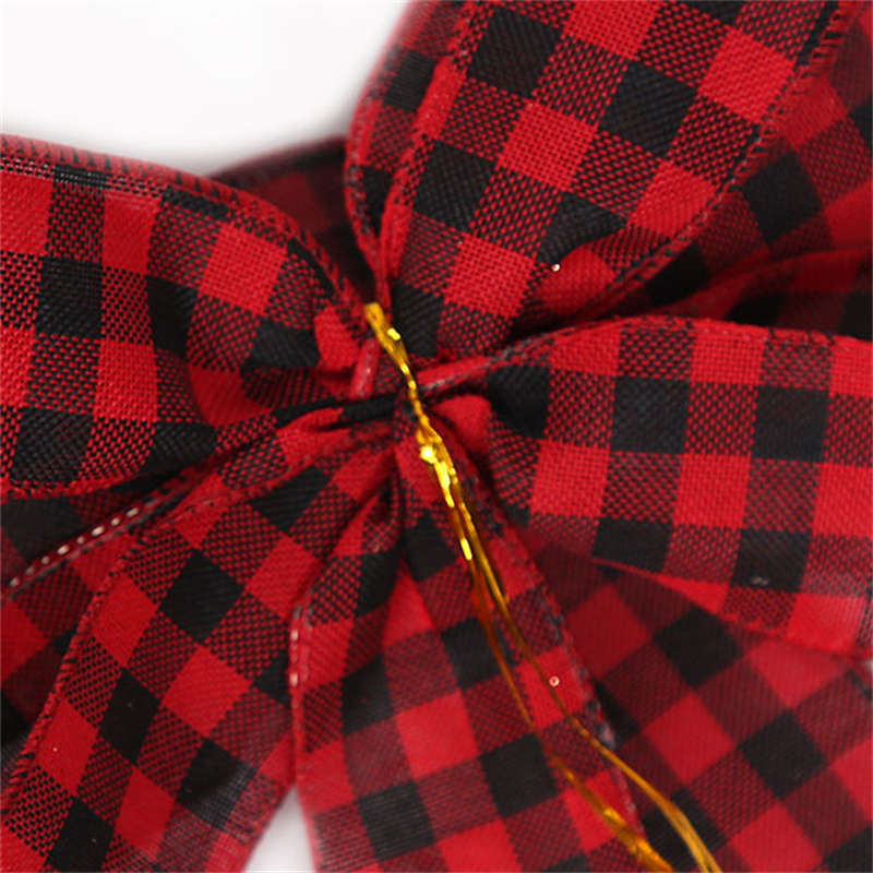 2PC Christmas Bowknot Polyester Large Bow Christmas Tree Decor Bowknot Ornaments - 图片 4