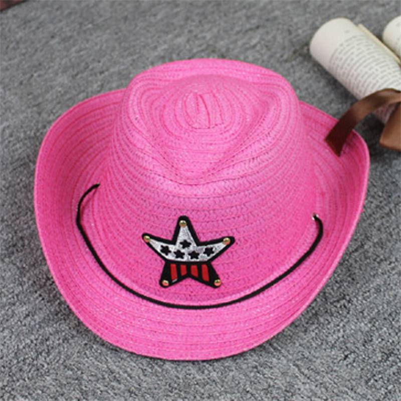 Children's Hat Summer Denim Sun Hat Five-Pointed Star Beach Boys and Girls Sun Hat Sun-Proof Straw Hat - Image 15