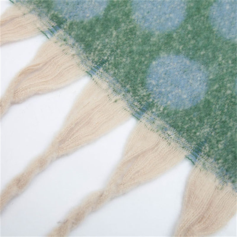 Autumn and Winter Thickened Scarf Circle Yarn Thick Tassel Jacquard Big Circle Scarf Shawl - 图片 17
