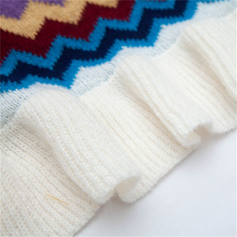 Autumn and Winter Ethnic Style Tourism Hanging Cloak Color Knitted Women's Split Shawl - Image 18