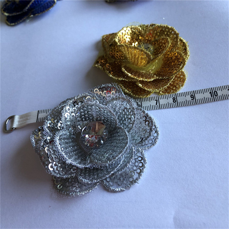 5pc Diamond Little Flower Embroidered Cloth Stickers Gold Thread Patch Wedding Dress Clothes Decoration Repair Accessories - Image 13