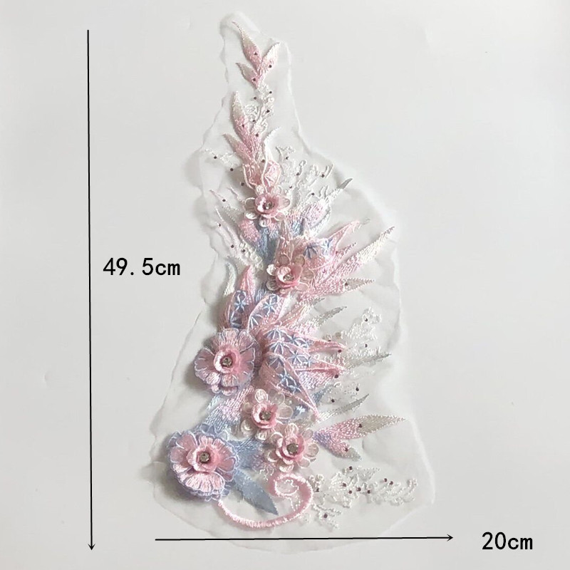 Embroidery Beads Sequin Cloth Stickers Mesh Patch Wedding Dress Dress Lace Decorative Accessories - Image 10