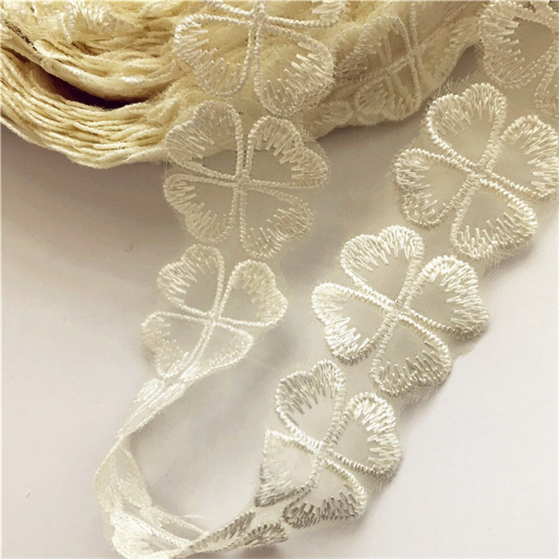Organza Embroidery Lace Clothing Accessories Multicolor Lace Clover Diy Handmade Coat and Cap Accessories - 图片 10