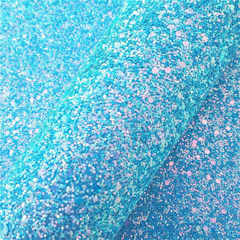 A4 Shiny Holographic Coarse Powder Colorful Fabric Crafts Clothing DIY Fabric - 图片 13