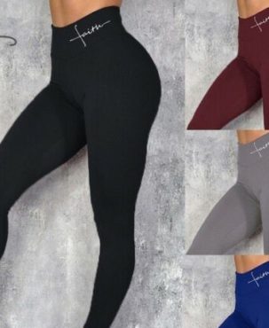 Womens High Waist Yoga Leggings Ladies Stretch Fitness Sports Gym Pants Trousers