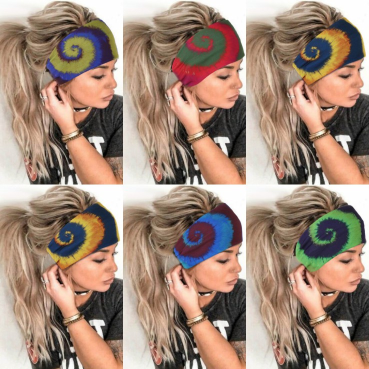Women Wide Sports Yoga Headband Stretch Hairband Elastic Hair Band Boho Turban - 图片 15