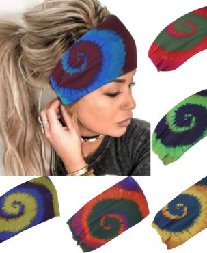 Women Wide Sports Yoga Headband Stretch Hairband Elastic Hair Band Boho Turban