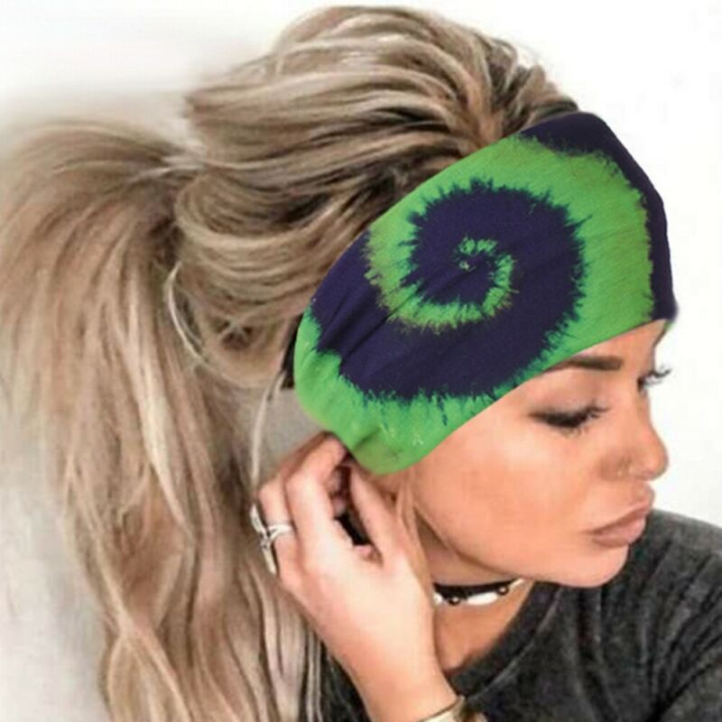 Women Wide Sports Yoga Headband Stretch Hairband Elastic Hair Band Boho Turban - 图片 3