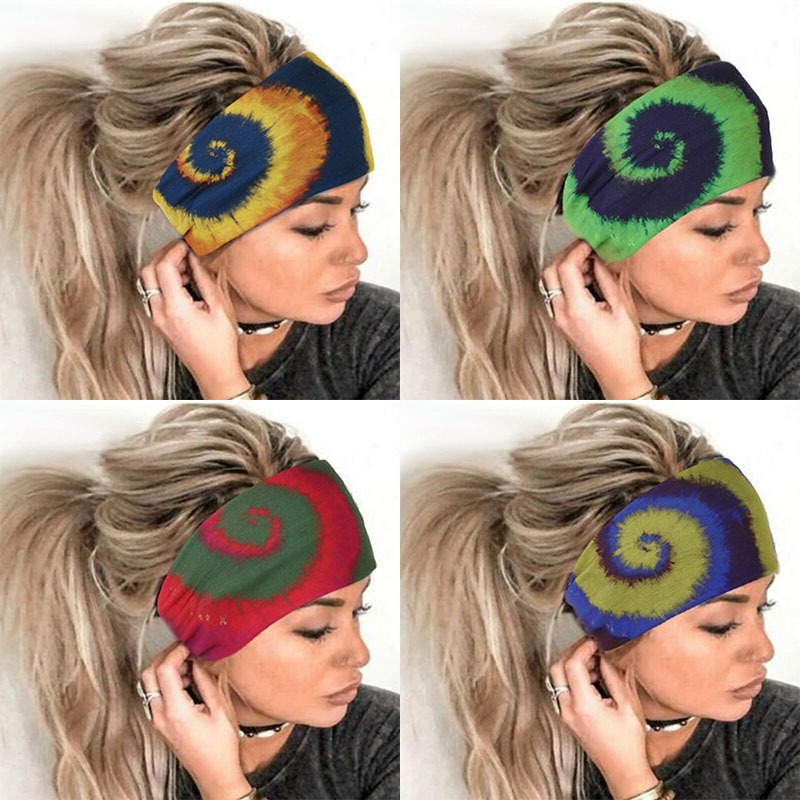 Women Wide Sports Yoga Headband Stretch Hairband Elastic Hair Band Boho Turban - 图片 10