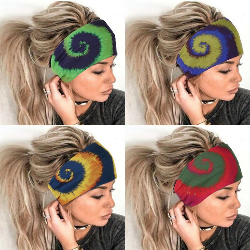 Women Wide Sports Yoga Headband Stretch Hairband Elastic Hair Band Boho Turban - 图片 13