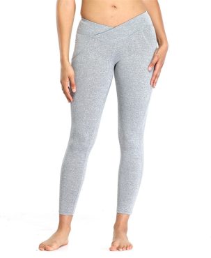 Europe and America Cross Border Products in Stock New Blended Solid Color Yoga Sports Fitness Leggings Cropped Pants for Women