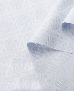 Hollow Bamboo Basket Pattern Jacquard Fabric Fashion Elegant Retro Figured Cloth