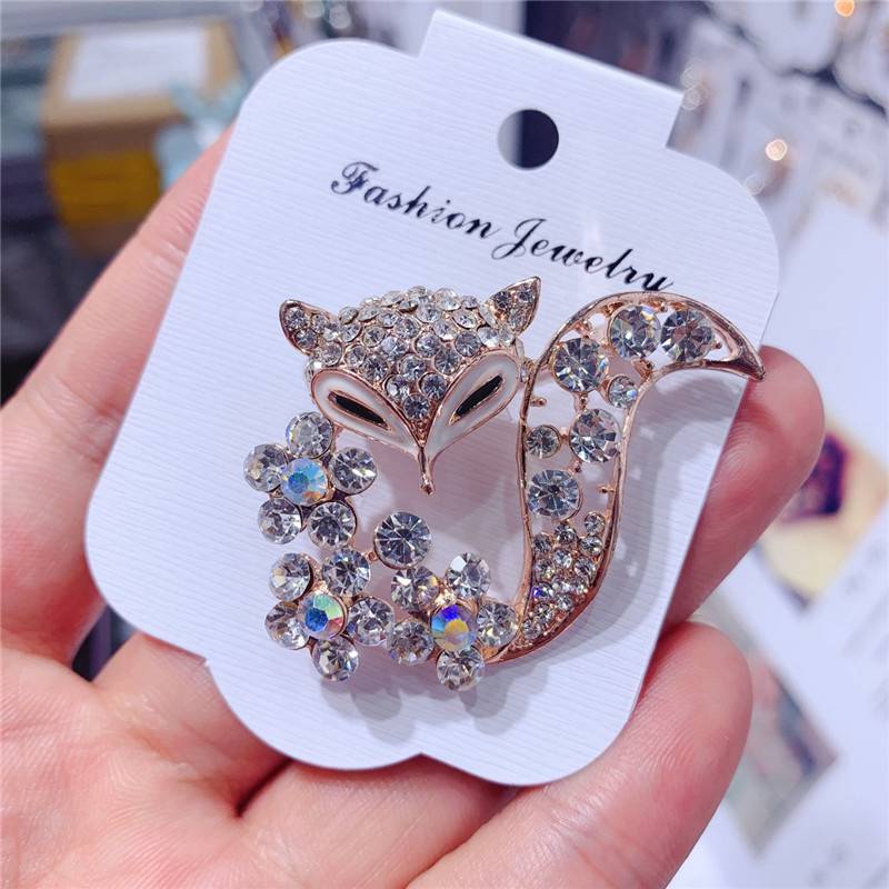 Simple Fashion Fox Corsage Sweater Coat Accessories Brooch For Women Animal Party Wedding Brooches Pins