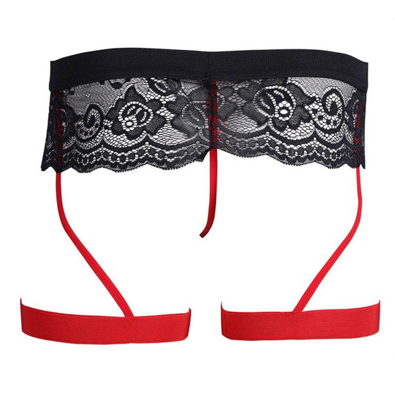 Sexy Lingerie Popular Men's Lace Three-Point Underwear Leather Panties - Image 9