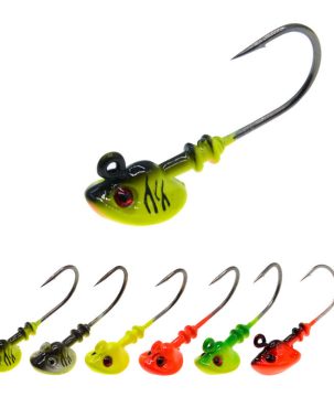 5PC Fish Head Hook Lead Hook 7G/10G/14G/21G/28G Fishhook Soft Fishing Hook