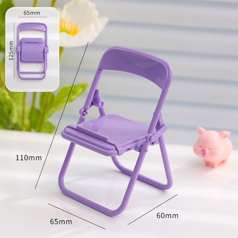Mobile Tablet Holder Mini Folding Chair Stand Table Cell Phone Holder Bracket - Image 4