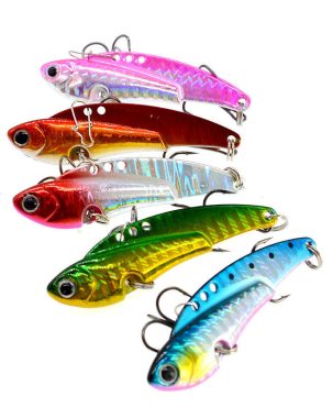 2PC Sequined Bait Dragon Tooth VIB Fish Lead Metal Sequins Fishing Lure Lure Fishing Gear