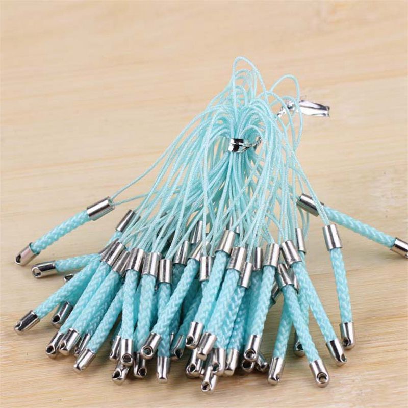 Mobile Phone Strap DIY Accessories Material Lobster Buckle Mobile Phone Charm Crystal Beads Jewelry Lanyard Hanging Ring with Metal Buckle Hang Rope - 图片 4