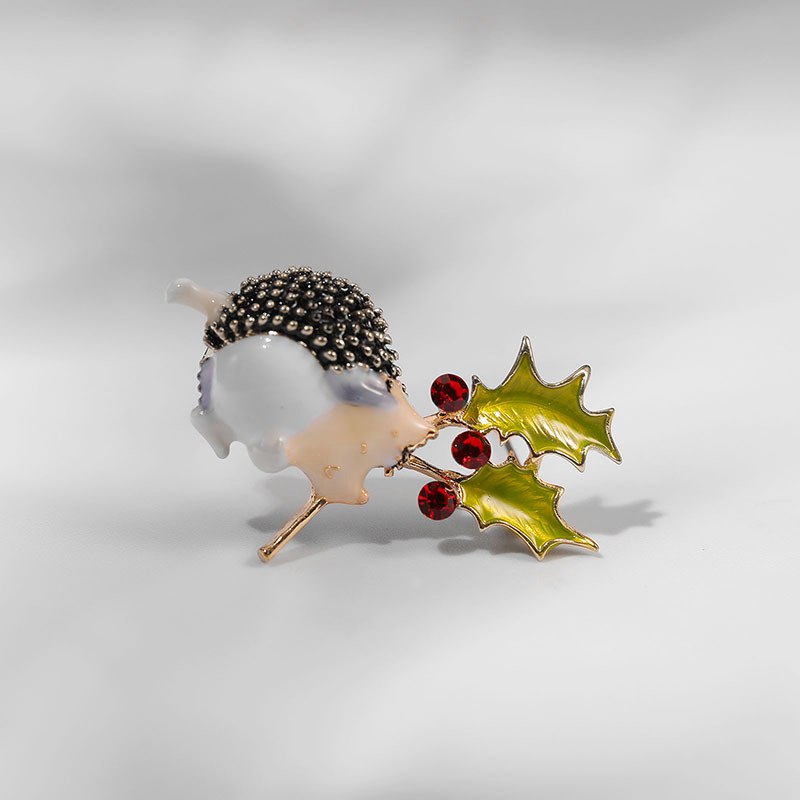 Cute Hedgehog Brooch Fashion Daisy Brooches For Women Animal Jewelry Funny Winter Design - Image 4