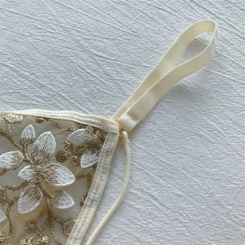 Sexy Three-Point Three-Dimensional Embroidery Flower Bra Panties Set Sexy Lingerie - Image 8