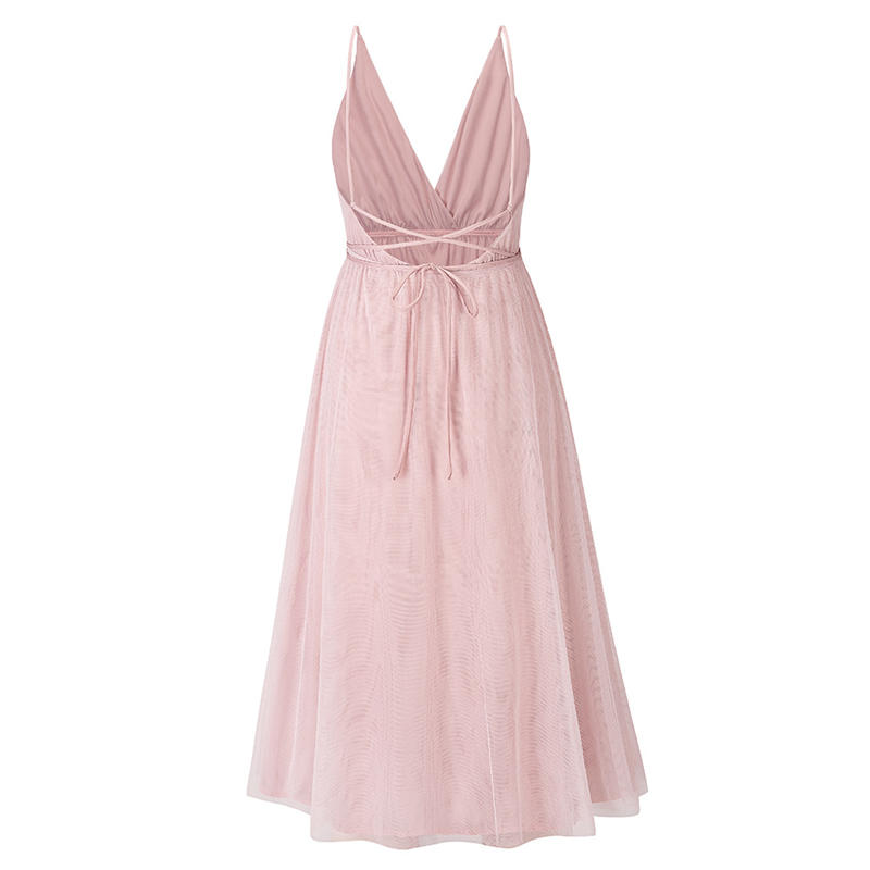 Summer Fashion Suspender Dress Sexy Mesh Elegant Dress Dress Bridesmaid Dress - 图片 5