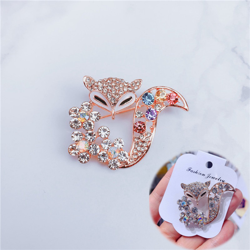 Simple Fashion Fox Corsage Sweater Coat Accessories Brooch For Women Animal Party Wedding Brooches Pins - Image 7