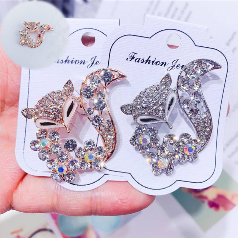 Simple Fashion Fox Corsage Sweater Coat Accessories Brooch For Women Animal Party Wedding Brooches Pins - Image 9