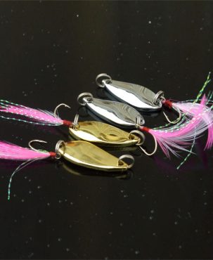 10PC Single Hook 2.5/3.5/5G Classic Antenna Spatulata Sequins Lure Bait Hard Bait