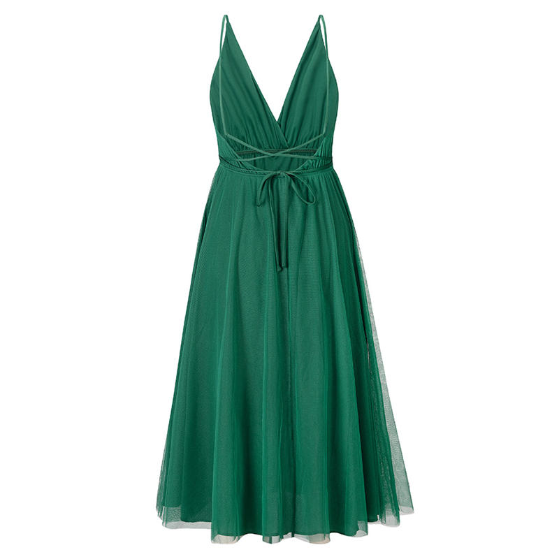 Summer Fashion Suspender Dress Sexy Mesh Elegant Dress Dress Bridesmaid Dress - 图片 15