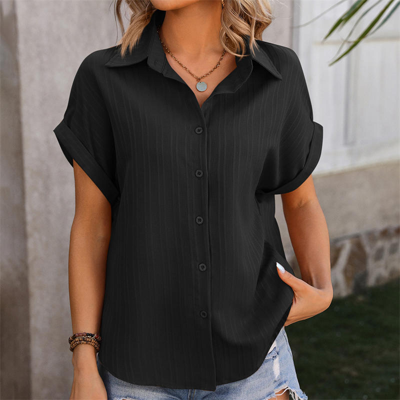 Women's Clothing Drop Shoulder Loose Short Sleeve Casual Shirt Short Sleeve T-Shirt - Image 9