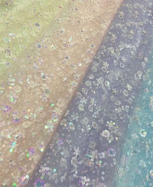 Sequin Tulle Fabric Sequined Plaid Dreamy Glitter Decor Fabric DIY Fabric