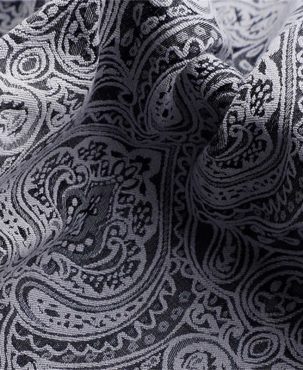 Wave Pattern Jacquard Fabric Vintage Embossed Polyester Cotton Jacquard Fabric