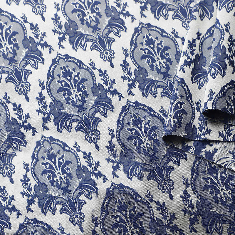 Turnip Lantern Pattern Jacquard Fabric Vintage Embossed Polyester Cotton Jacquard Fabric - Image 5