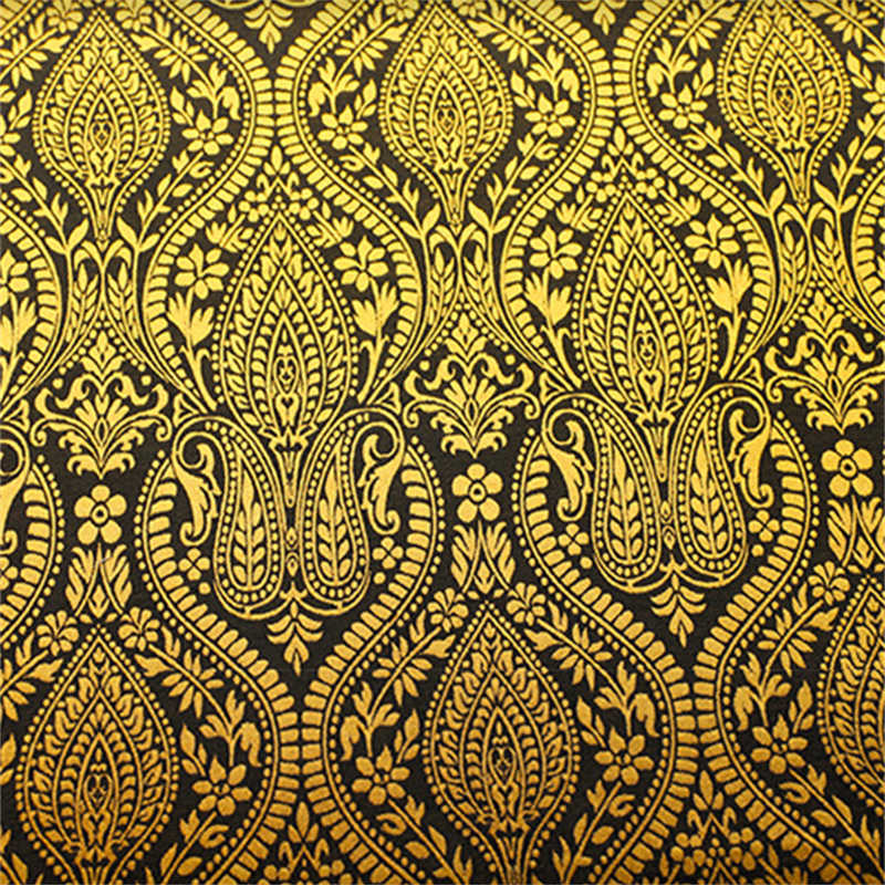Buddha Pattern Jacquard Fabric Vintage Embossed Polyester Cotton Jacquard Fabric - 图片 6