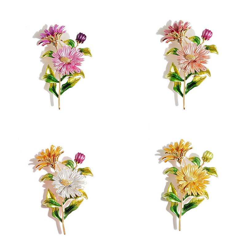 Daisy Flower Enamel Pin Women's Pins And Brooches Fashion Brooch Weddings Bouquet Clothes Jewelry Accessories Gift For Women - Image 10