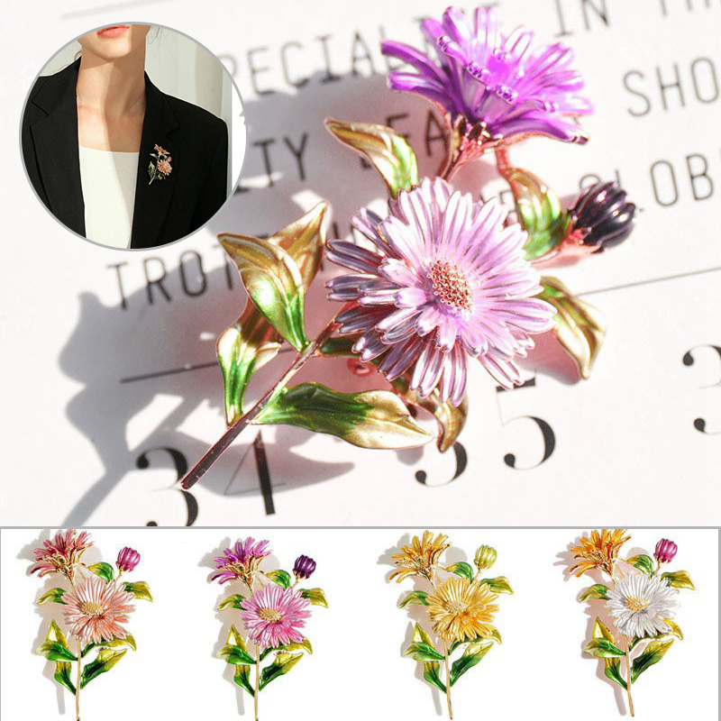 Daisy Flower Enamel Pin Women's Pins And Brooches Fashion Brooch Weddings Bouquet Clothes Jewelry Accessories Gift For Women - Image 11