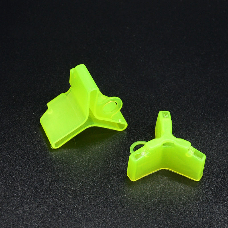 50PC Hook Set 1/2/3/4/5# Fluorescent Yellow/Three-Book Three Anchor Trident Hook Fishing Gear Hook Protective Cover - Image 3