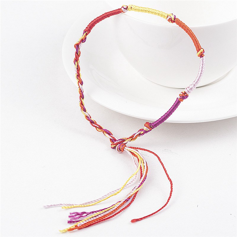 10 PCS Friendship Bracelets Anklet Cotton Thread Woven Neon Bracelet Party Bag Ankle - Image 4