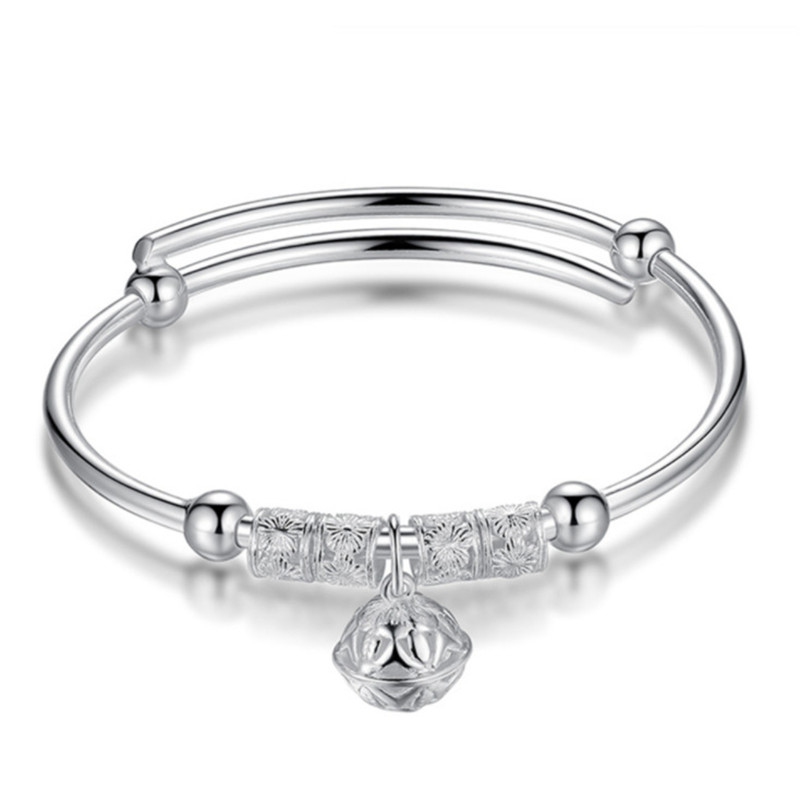 Fine hollow Bells ball bangles adjustable Bracelets for Women Fashion Holiday gifts Party wedding Jewelry - 图片 3