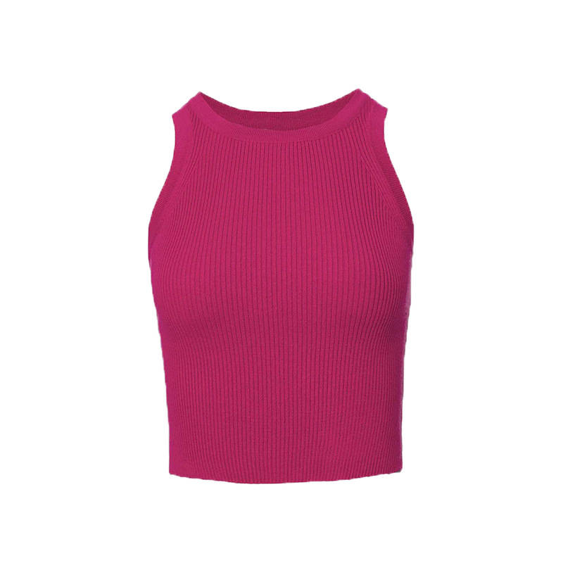 Knitted Vest Women's Solid Color Slim Thread Inner Wear Blouse Short Vest - Image 13